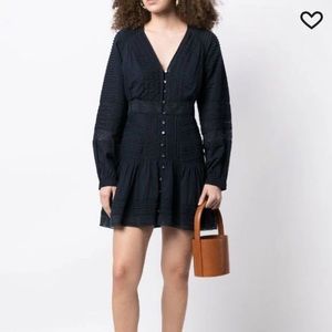 NWOT Veronica Beard Addilyn v-neck dress Size 0 Black